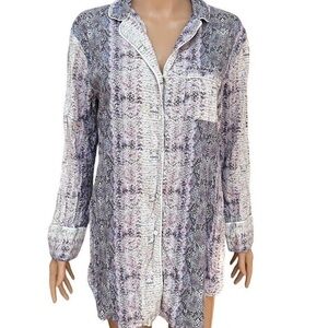 Victoria’s Secret NWOT python print sleep shirt nightgown cotton size Large